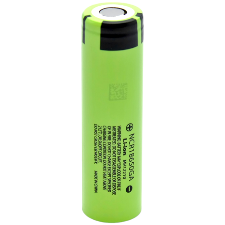 Акумулятор літій-іонний 18650 Panasonic NCR18650GA, 3500mAh, 10A, 4.2/3.6/2.5V, Green, China