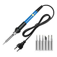 Паяльник 60Вт з Регулюванням Температури + Жала 5Шт