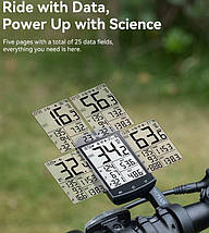 Бездротовий GPS-велокомп'ютер Cycplus M1 / Bluetooth 5.0/ANT+ синхронізація з Strava, фото 4