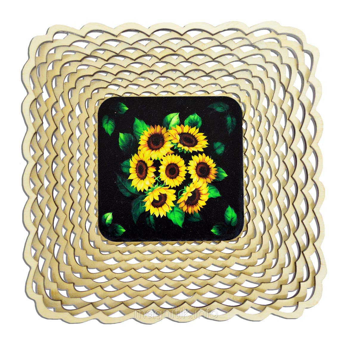 Хлібниця дерев'яна ХЛ6 "Подосолухи", фото 1