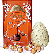 Шоколадне яйце з цукерками Lindt Lindor молочний шоколад з начинкою червоний апельсин 260г, фото 3