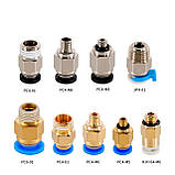 Фітинг JP4-01 M10 для PTFE тефлонової трубки D4 мм, Сталь нікельована / Фіксуюча муфта для трубок 3Д-принтера, фото 3