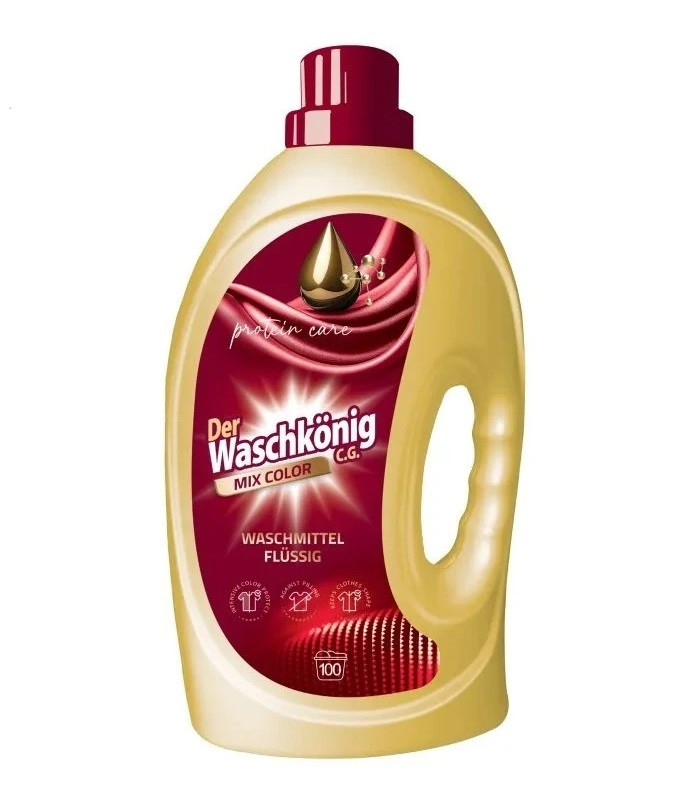 Гель для прання Der Waschkönig Protein Care Mix Color 3 л 100 прань