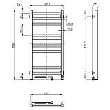 Рушникосушарка електрична 480х1000 NAVIN Авангард Sensor з таймером ліва, чорна, гарантія, фото 7