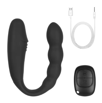 Анальна пробка Вібратор для жінок 2 в 1 Фалоімітатор Розширювач Жіночий мастурбатор бездротовий з пультом керування