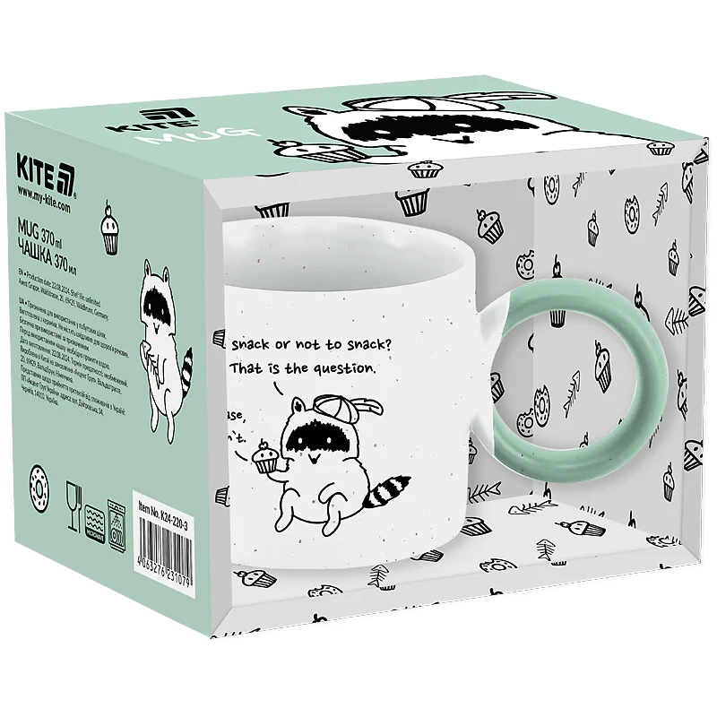 Чашка Kite Cupcake racoon K25-220-3, 370 мл