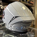 Мотошолом інтеграл сірий із сонцезахисними окулярами DOT для мотоцикла, скутера, фото 6