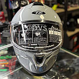 Мотошолом інтеграл сірий із сонцезахисними окулярами DOT для мотоцикла, скутера, фото 4