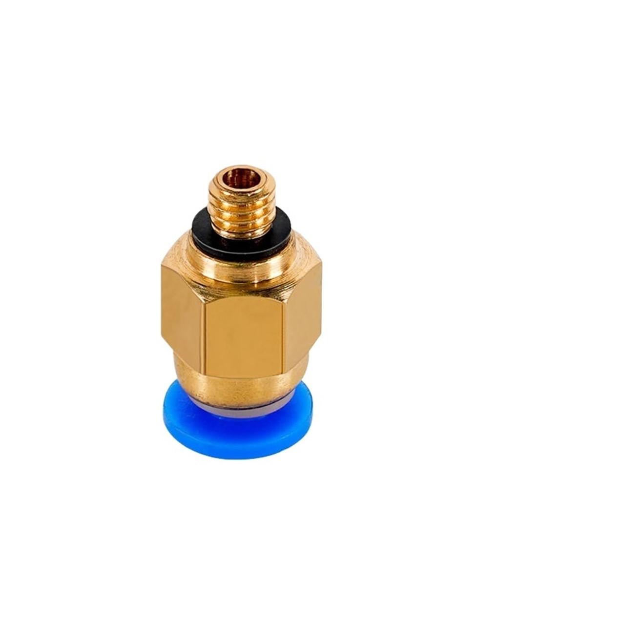 Фітинг PC4-M5 для PTFE тефлонової трубки D4 мм, Латунь / Фіксуюча муфта для трубок 3Д-принтера