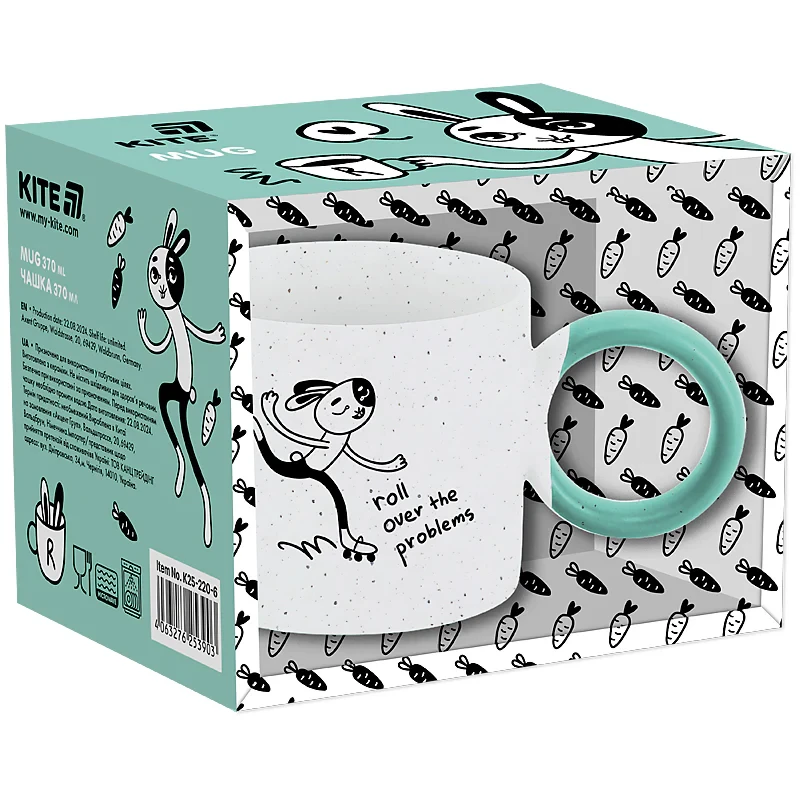 Чашка Kite Roller bunny K25-220-6, 370 мл, фото 1