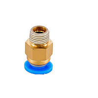 Фітинг PC6-01 M10 для PTFE тефлонової трубки D6 мм, Латунь / Фіксуюча муфта для трубок 3Д-принтера