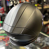 Мотошолом інтеграл чорний матовий RXR із сонцезахисними окулярами DOT для мотоцикла, скутера, фото 5