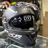 Мотошолом інтеграл чорний матовий RXR із сонцезахисними окулярами DOT для мотоцикла, скутера, фото 3