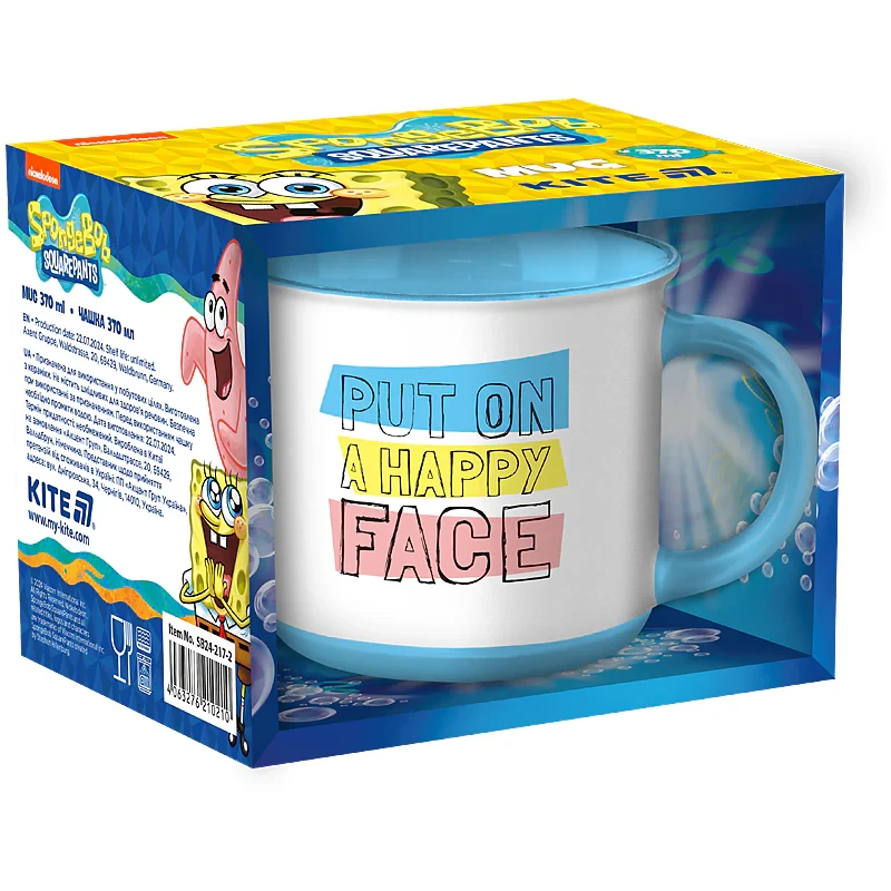 Чашка Kite Sponge Bob SB25-217-2, 370 мл, фото 1