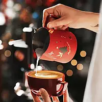 Пітчер MHW-3Bomber Christmas для кави, з нержавіючої сталі 600 мл для збивання молока, для еспресо