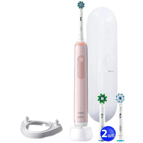Електрична зубна щітка Oral-B D505.513.3 PRO 3 3000 Pink (4 нас.) (Ріжок + футляр)