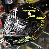 Мотошолом інтеграл зелений 46 із сонцезахисними окулярами DOT для мотоцикла, скутера, фото 3