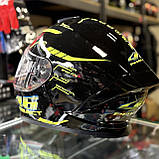 Мотошолом інтеграл зелений 46 із сонцезахисними окулярами DOT для мотоцикла, скутера, фото 6