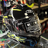 Мотошолом інтеграл зелений 46 із сонцезахисними окулярами DOT для мотоцикла, скутера, фото 5