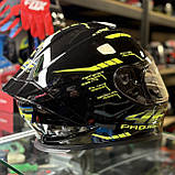 Мотошолом інтеграл зелений 46 із сонцезахисними окулярами DOT для мотоцикла, скутера, фото 7