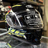 Мотошолом інтеграл зелений 46 із сонцезахисними окулярами DOT для мотоцикла, скутера, фото 2