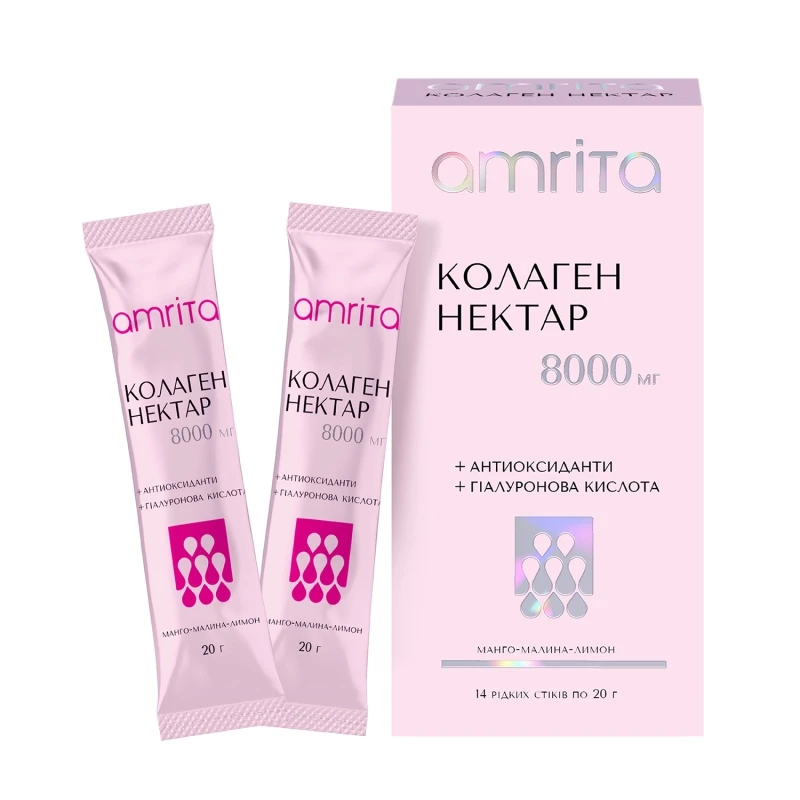 Питний колаген з гіалуроновою кислотою
 14 стіків