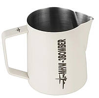 Пітчер для молока MHW-3Bomber, з нержавіючої сталі 700 мл для збивання молока, металевий для еспресо