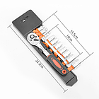 Набір інструментів ultra 12 шт Професійний набір торцевих головок з тріскачкою і подовжувачем, фото 3