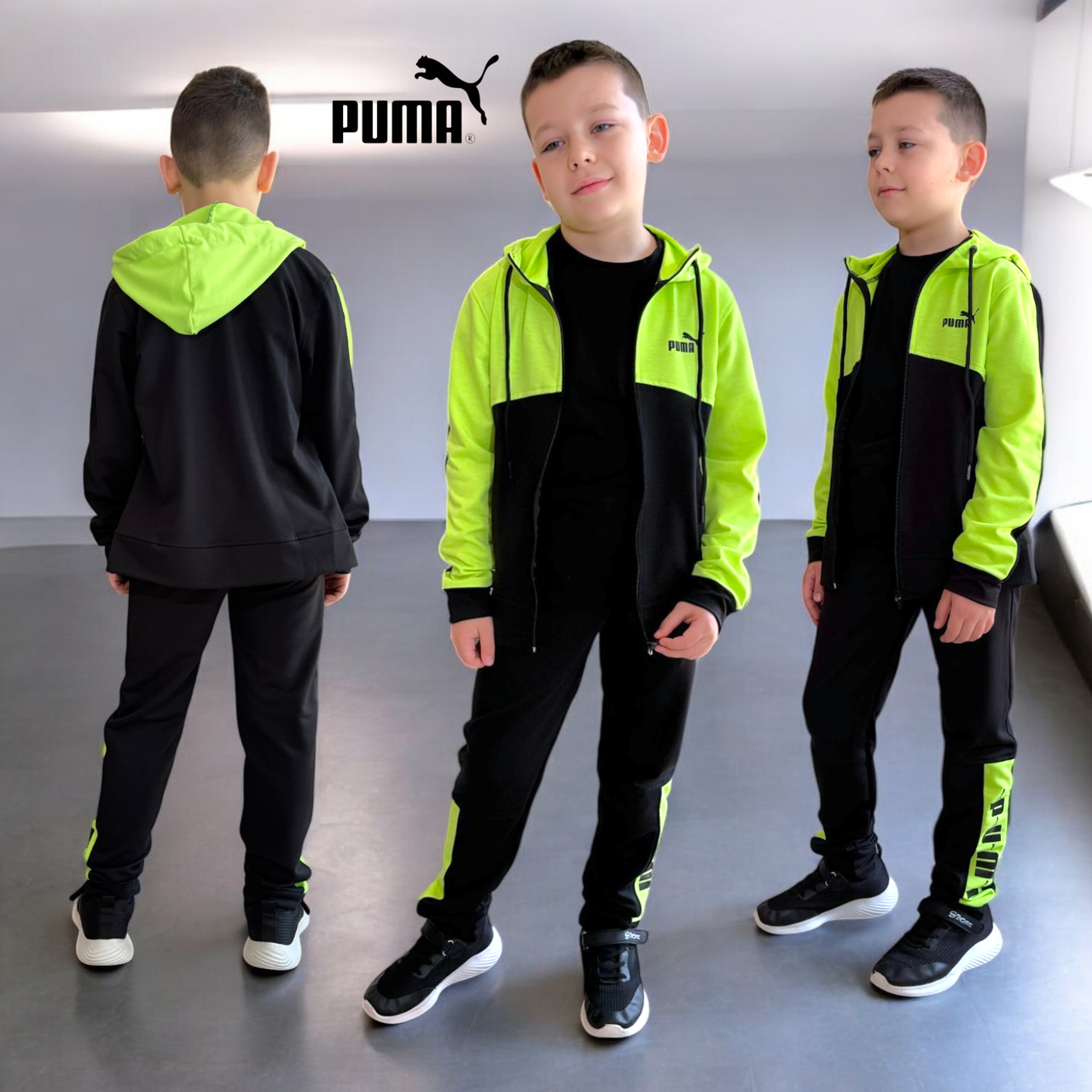Спортивний Костюм на хлопчика 134-158 см 003435 Салатовий