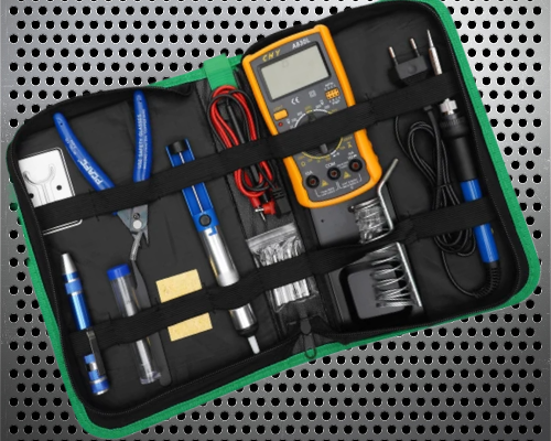 Паяльний набір Soldering kit, Набір для паяння Набір для паяння в чохлі з мультиметром