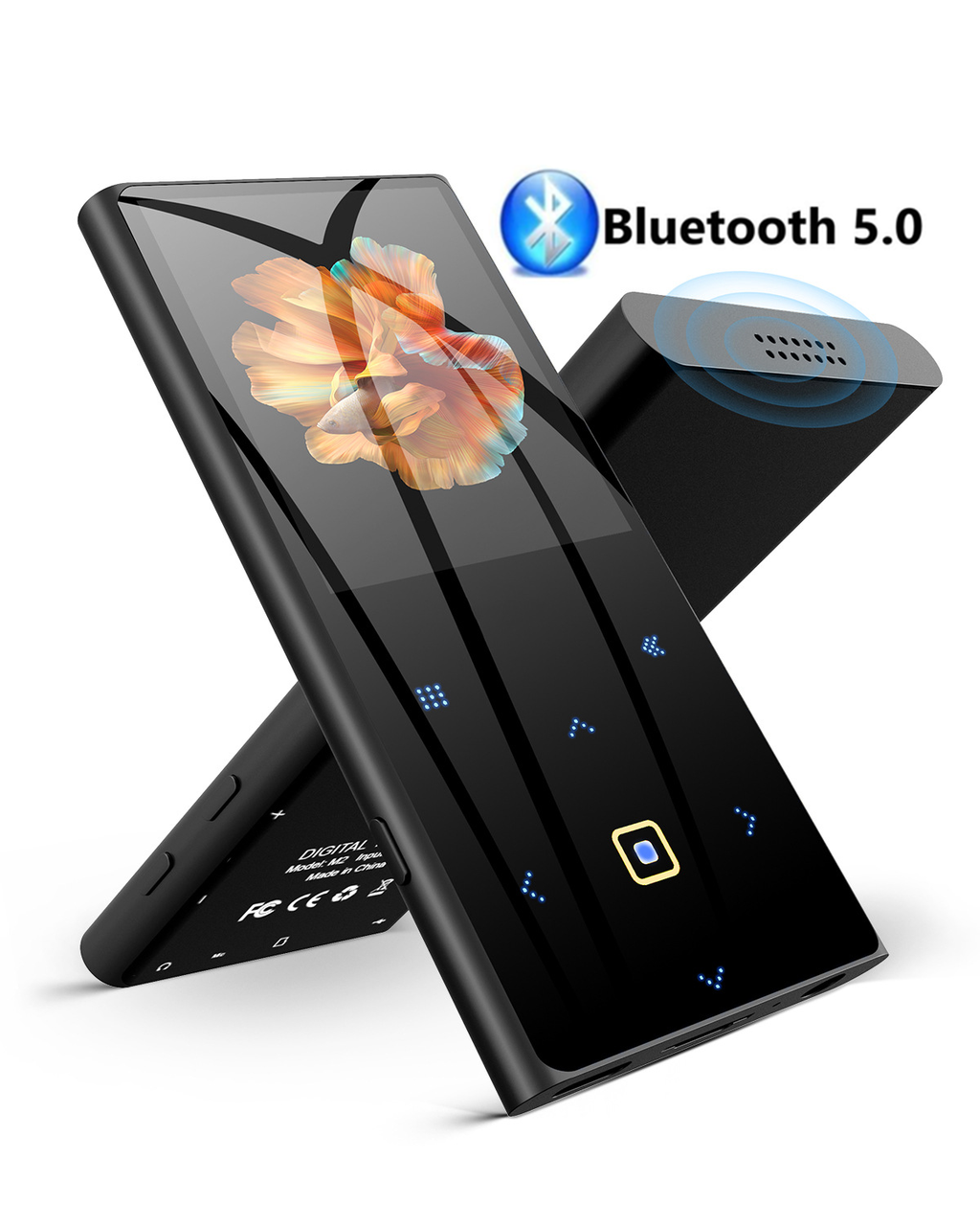 MP3 плеєр Benjie M2 2.4" Bluetooth 5.0 Hi-Fi 32Gb із зовнішнім динаміком металевий USB Type C