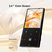 MP3 плеєр Benjie M2 2.4" Bluetooth 5.0 Hi-Fi 32Gb із зовнішнім динаміком металевий USB Type C, фото 6
