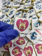 Преміум шоколад з логотипом на замовлення чорний 6 г Брендований солодкий подарунок 100 шт., фото 7