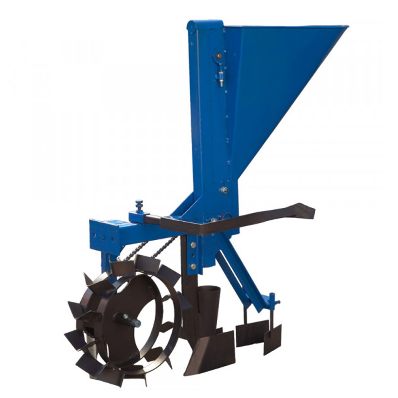 1-рядна саджалка часнику до мотоблоку (ланцюг з подвійною ложкою D-34, D-24,5 мм)