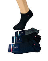 Шкарпетки чоловічі 12 пар літні сітка короткі бавовна Tommy_Hilfiger Туреччина розмір 39-42 темний мікс кольорів