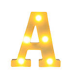 Об'ємна літера А led маленька 16 на 14 см білий, фото 4