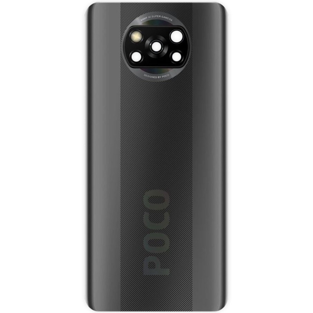 Задня кришка Xiaomi Poco X3 /X3 NFC сіра, Shadow Gray + скло камери, 64MP