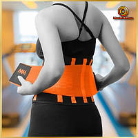 Пояс компресійний для і підтримки спини неопреновий MadMax MFA-277 Slimming belt   Black/neon orange розмір M