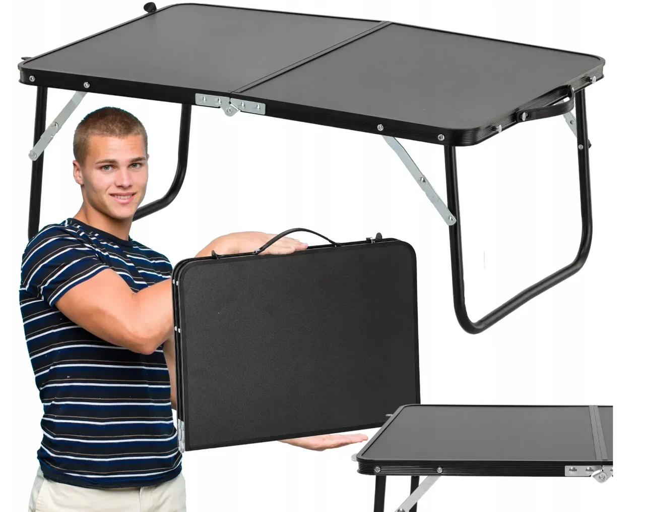 Складаний туристичний стіл 60x40x26,5 см GardenLine OXE3248 для пікніка, риболовлі, дачі, саду