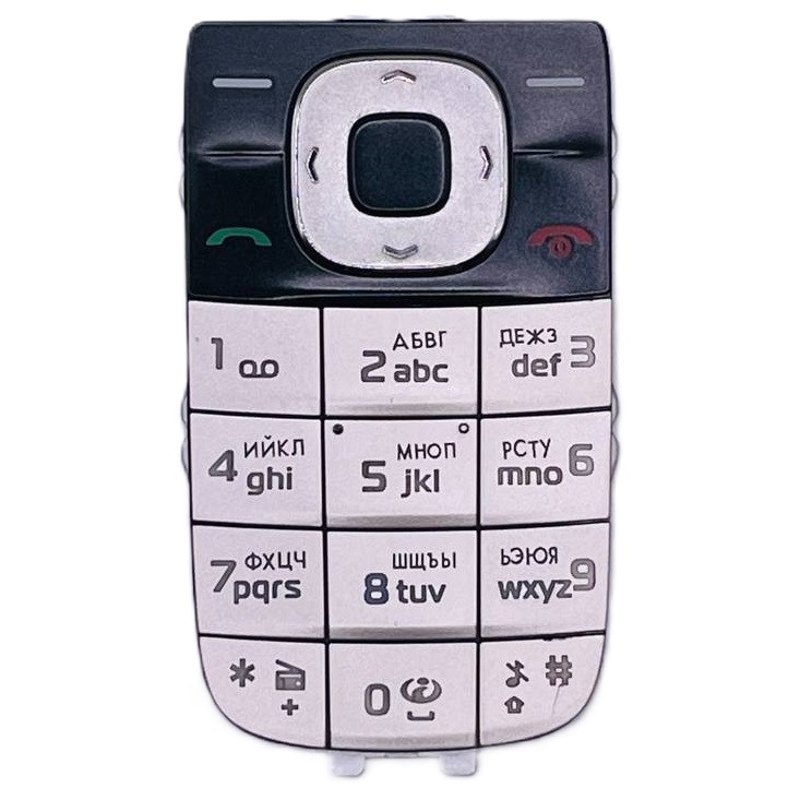 Клавіатура Nokia 2760, чорно-срібляста, з російськими літерами