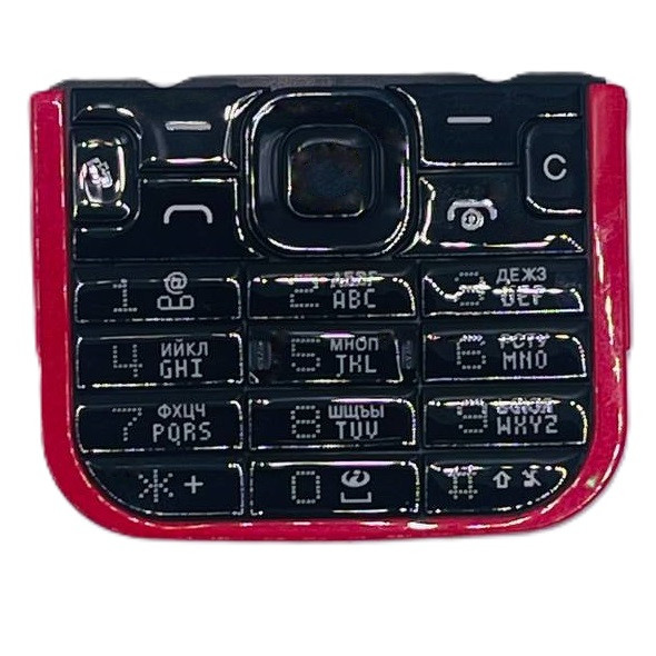 Клавіатура Nokia 5730 XpressMusic, чорно-червона, з російськими літерами