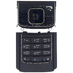 Клавіатура Nokia 6288, чорна, верхня та нижня, з російськими літерами