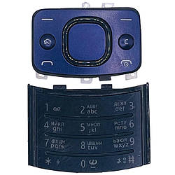 Клавіатура Nokia 6700 Slide, чорно-фіолетова, з російськими літерами