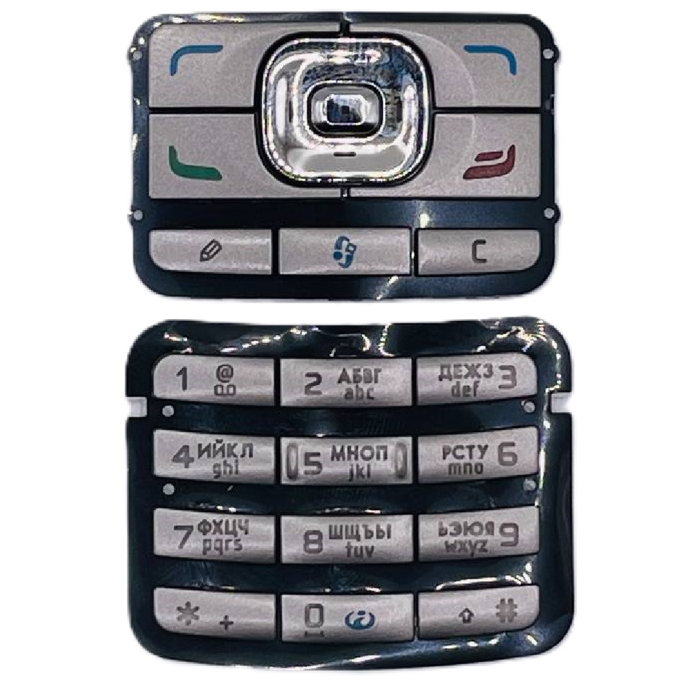 Клавіатура Nokia N71, сіра, з російськими літерами