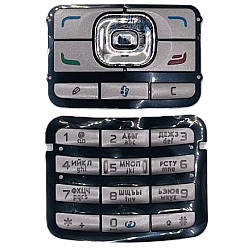 Клавіатура Nokia N71, сіра, з російськими літерами
