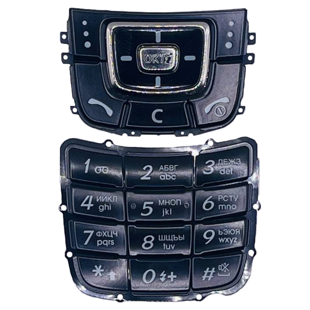 Клавіатура Samsung D600, чорна, з російськими літерами
