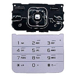 Клавіатура Sony Ericsson C903, чорно-срібляста, Lacquer Black, з російськими літерами