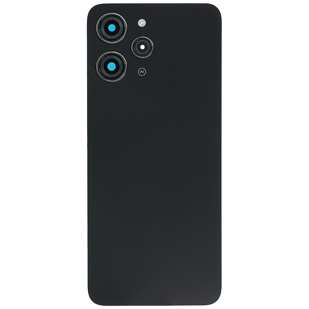 Задня кришка Xiaomi Redmi 12 чорна, Midnight Black + скло камери