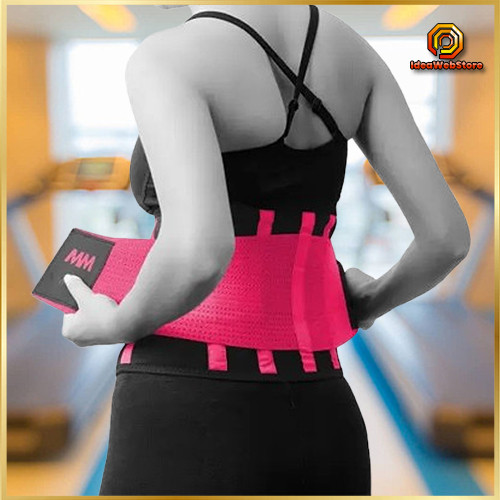 Пояс компресійний для і підтримки спини неопреновий MadMax MFA-277 Slimming belt Black/neon pink розмір S, фото 1