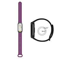 Ремінець для фітнес браслета Xiaomi Mi Band 8,9,10 світло-фіолетовий, фото 3
